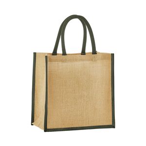 Natural Starched Jute Midi Tote, miniatyr 5